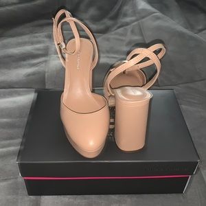 Vince Camuto Patrissya Platform heels, size 6.5, Nude